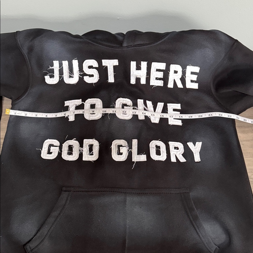 Men's Black Graphic Hoodie with Bold Lettering - Picture 13 of 13
